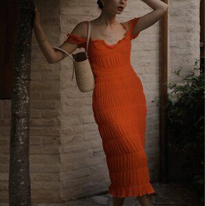 Georgia Hardinge Indra Dress Red Orange US 12